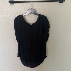 Torrid Black Button-Front Blouse